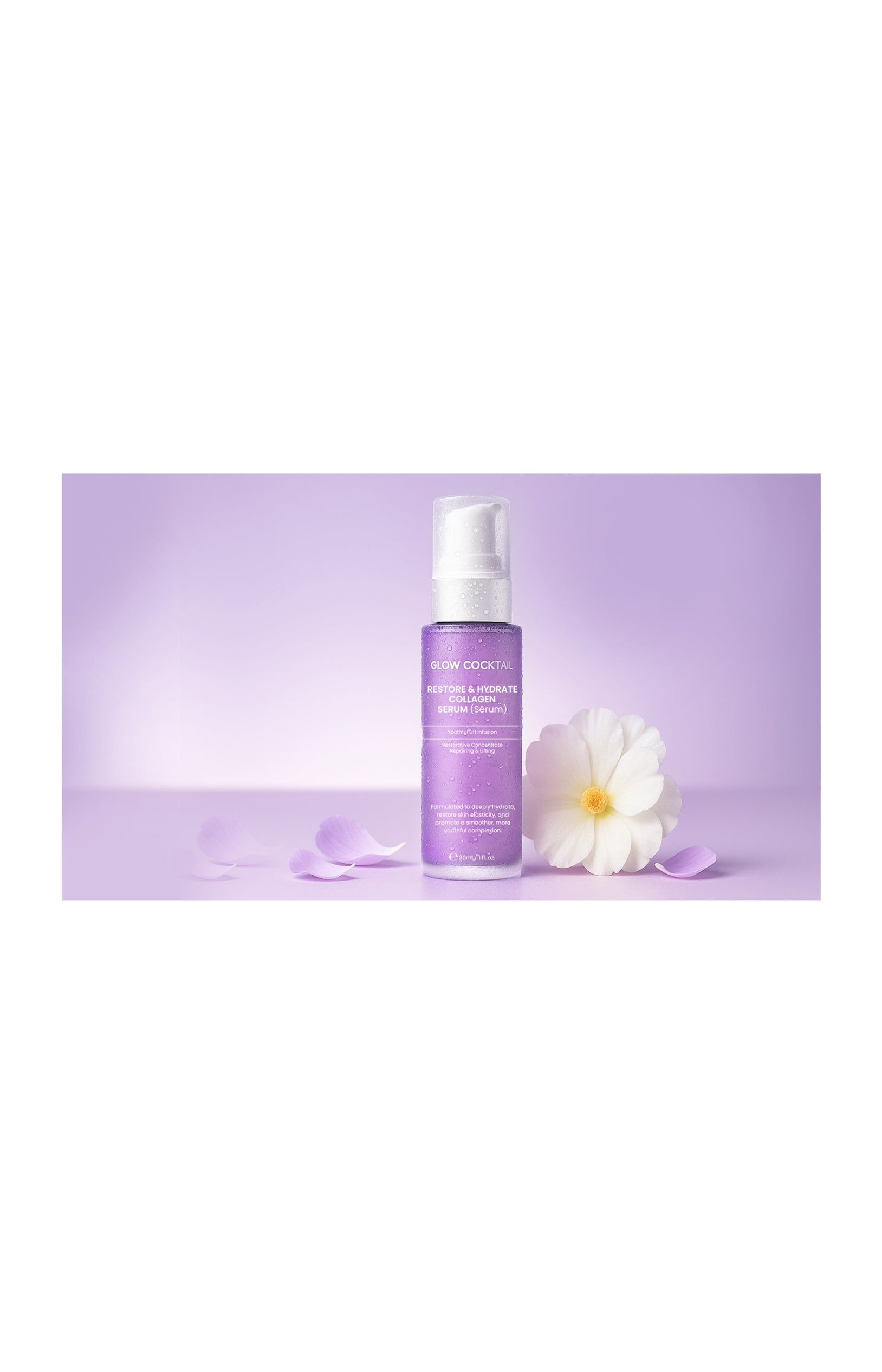 Sérum hydratant & revitalisant - Collagène & acide hyaluronique - 30 ml