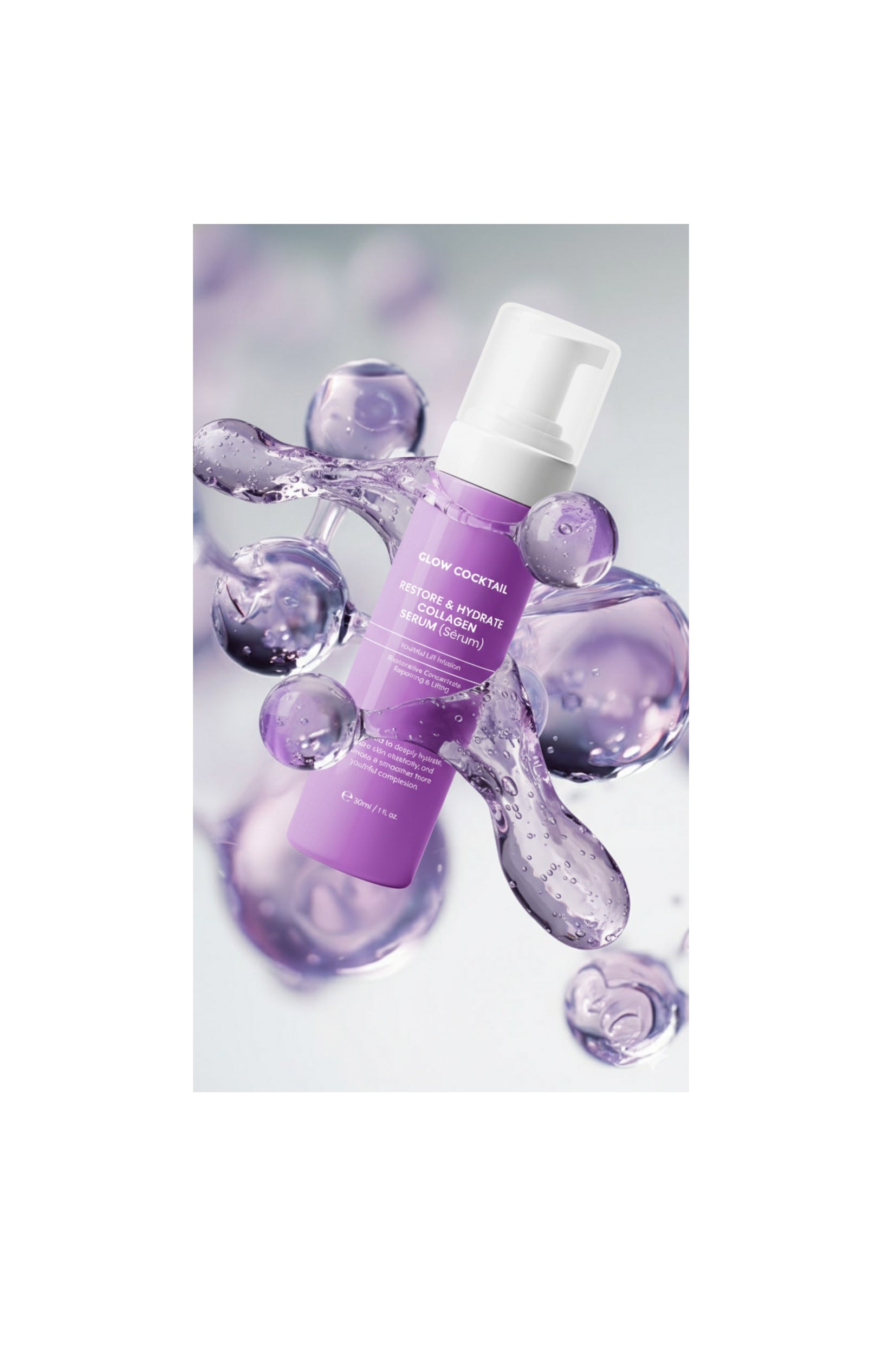 Sérum hydratant & revitalisant - Collagène & acide hyaluronique - 30 ml