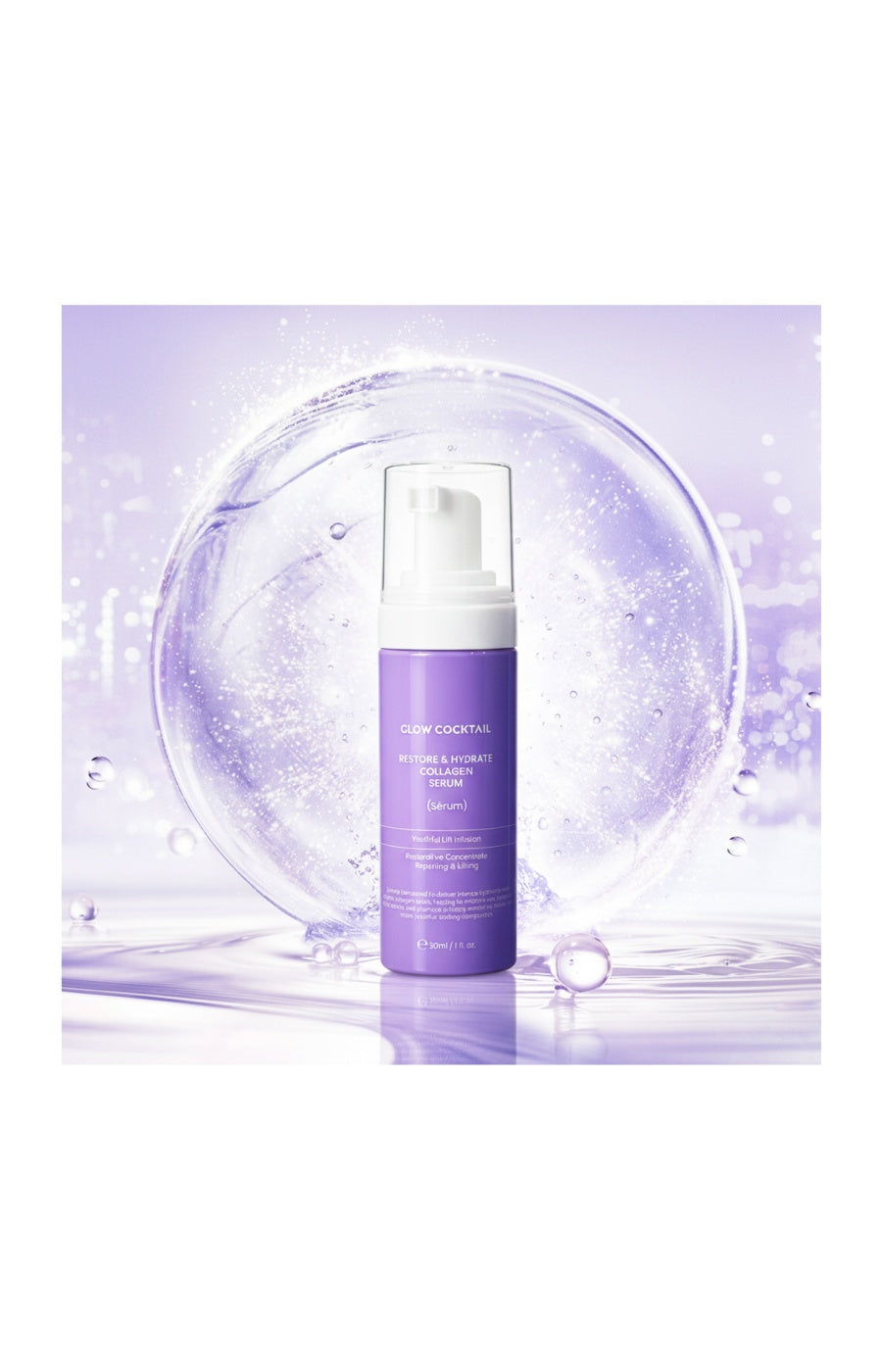 Sérum hydratant & revitalisant - Collagène & acide hyaluronique - 30 ml