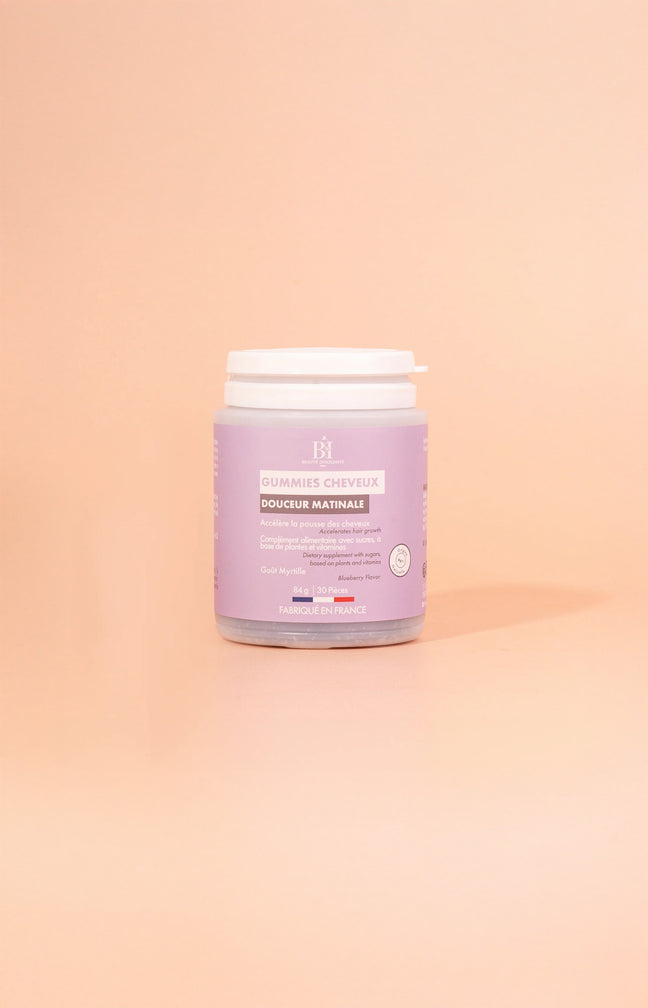 Gummies pousse des cheveux - Douceur matinale - Myrtille - 1 mois x 3