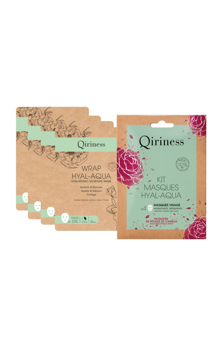 Coffret masques repulpants - Acide hyaluronique - 4 unités