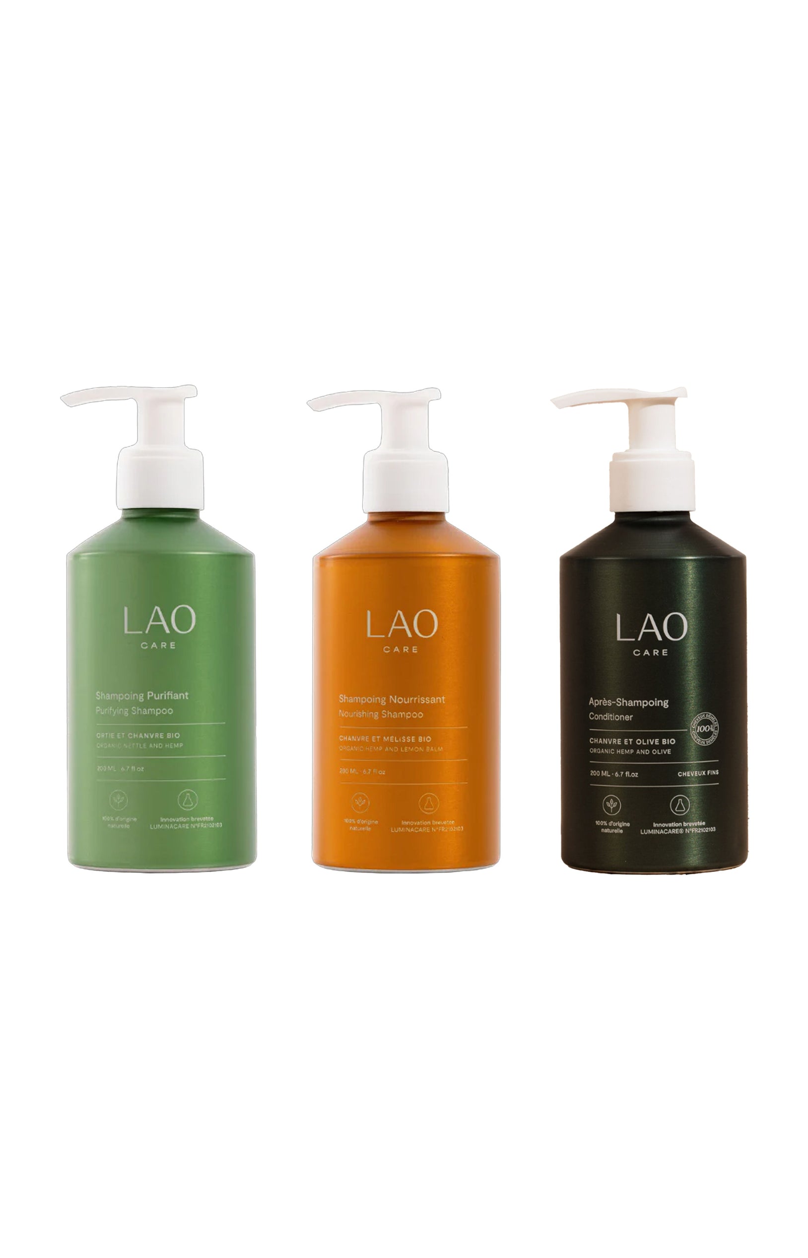 Trio shampoings et après-shampoing - 3 x 200 ml - 3 produits