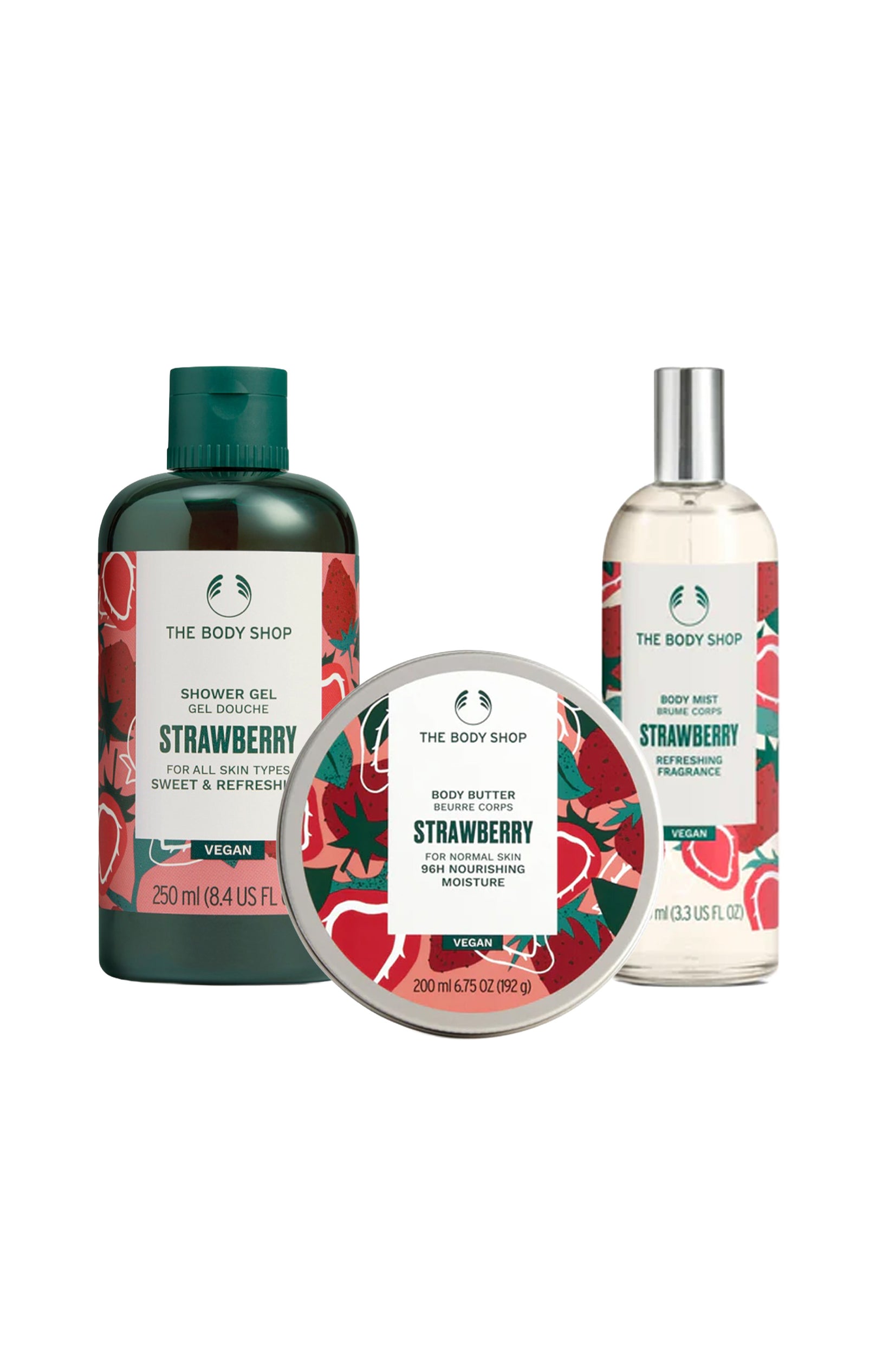 Routine bain - Fraise - Corps - 3 produits