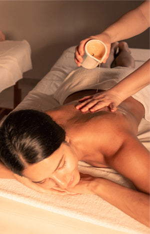 Massage aux huiles chaudes en duo