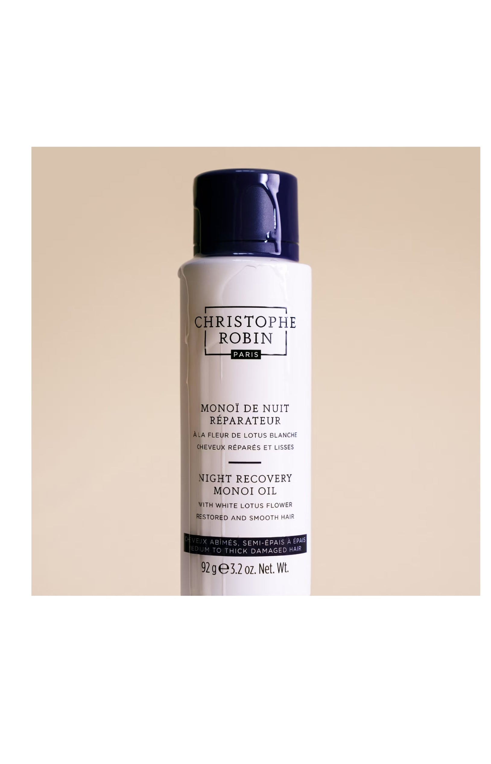 Monoï de nuit réparateur - Fleur de lotus blanche - 92 g