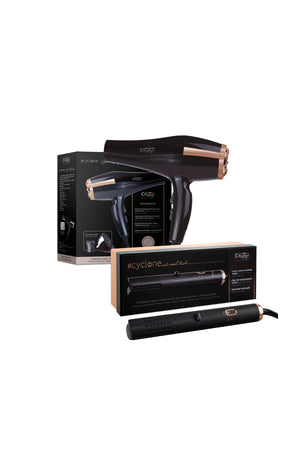 Pack professionnel Cyclone - Sèche-cheveux & lisseur - Noir
