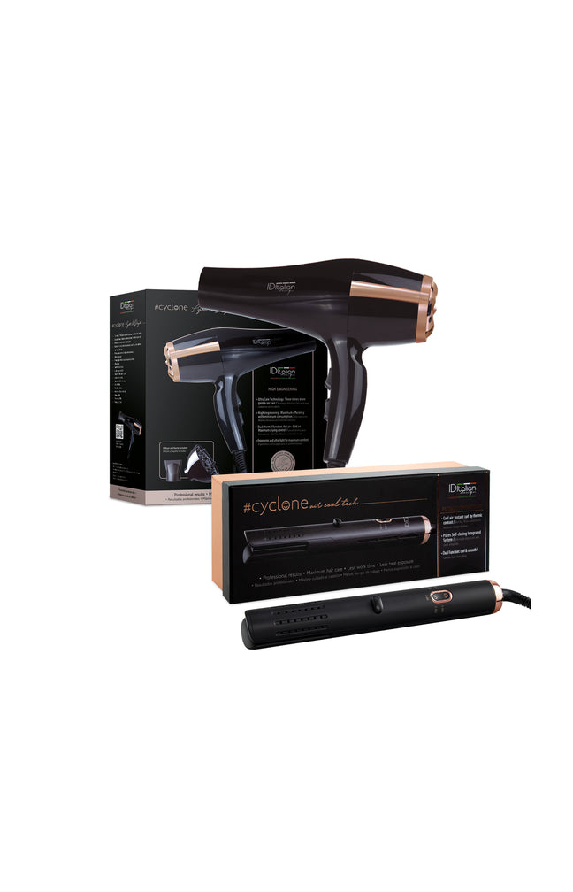 Pack professionnel Cyclone - Sèche-cheveux & lisseur - Noir