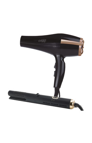 Pack professionnel Cyclone - Sèche-cheveux & lisseur - Noir