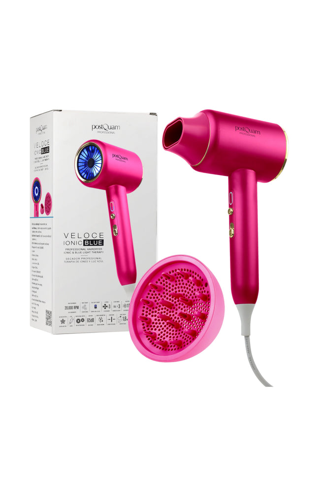 Sèche-Cheveux Veloce Ionic Blue Rose Passion 2200W