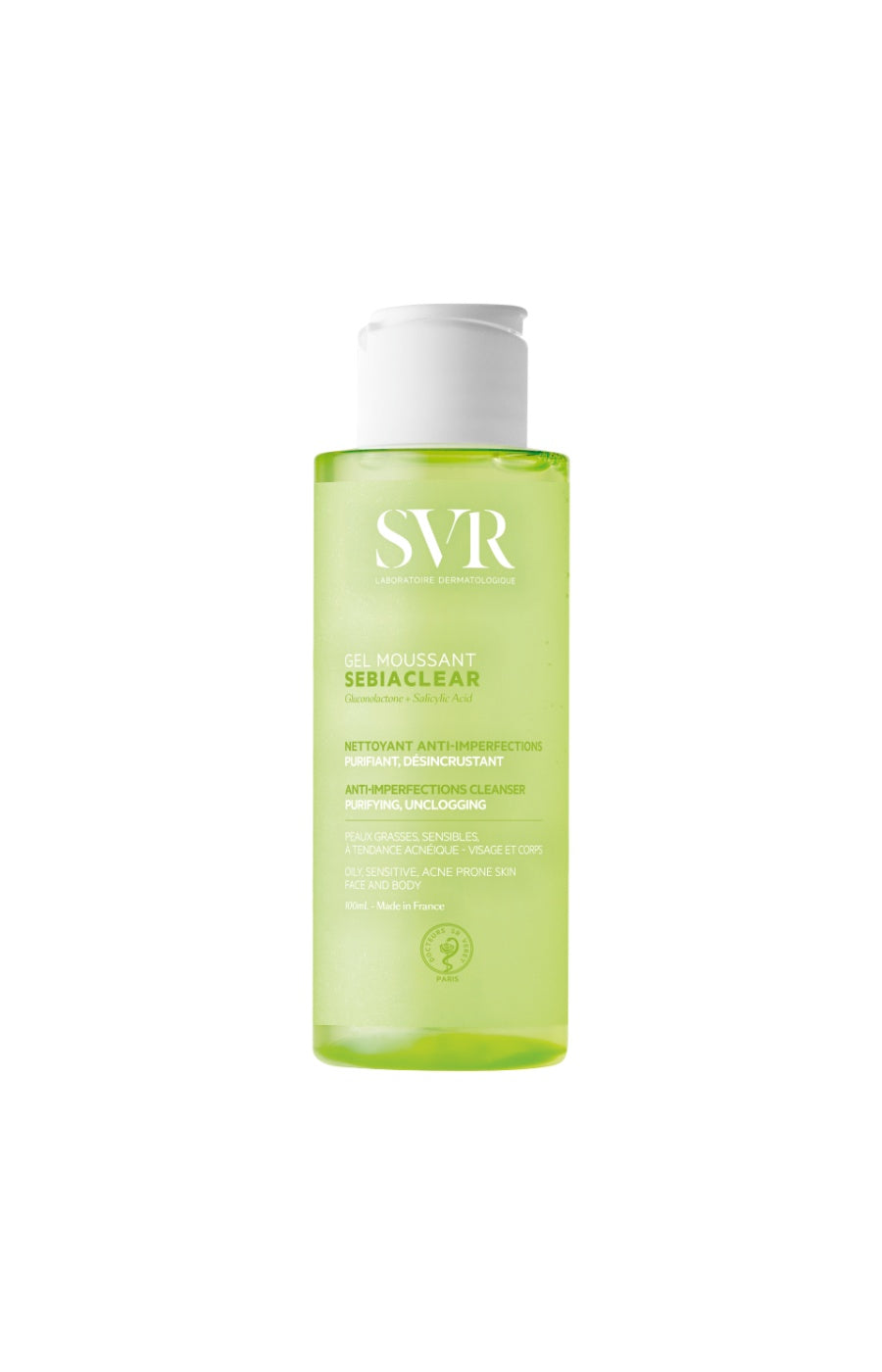 Gel moussant nettoyant - Sebiaclear - Acide salicylique - 100 ml