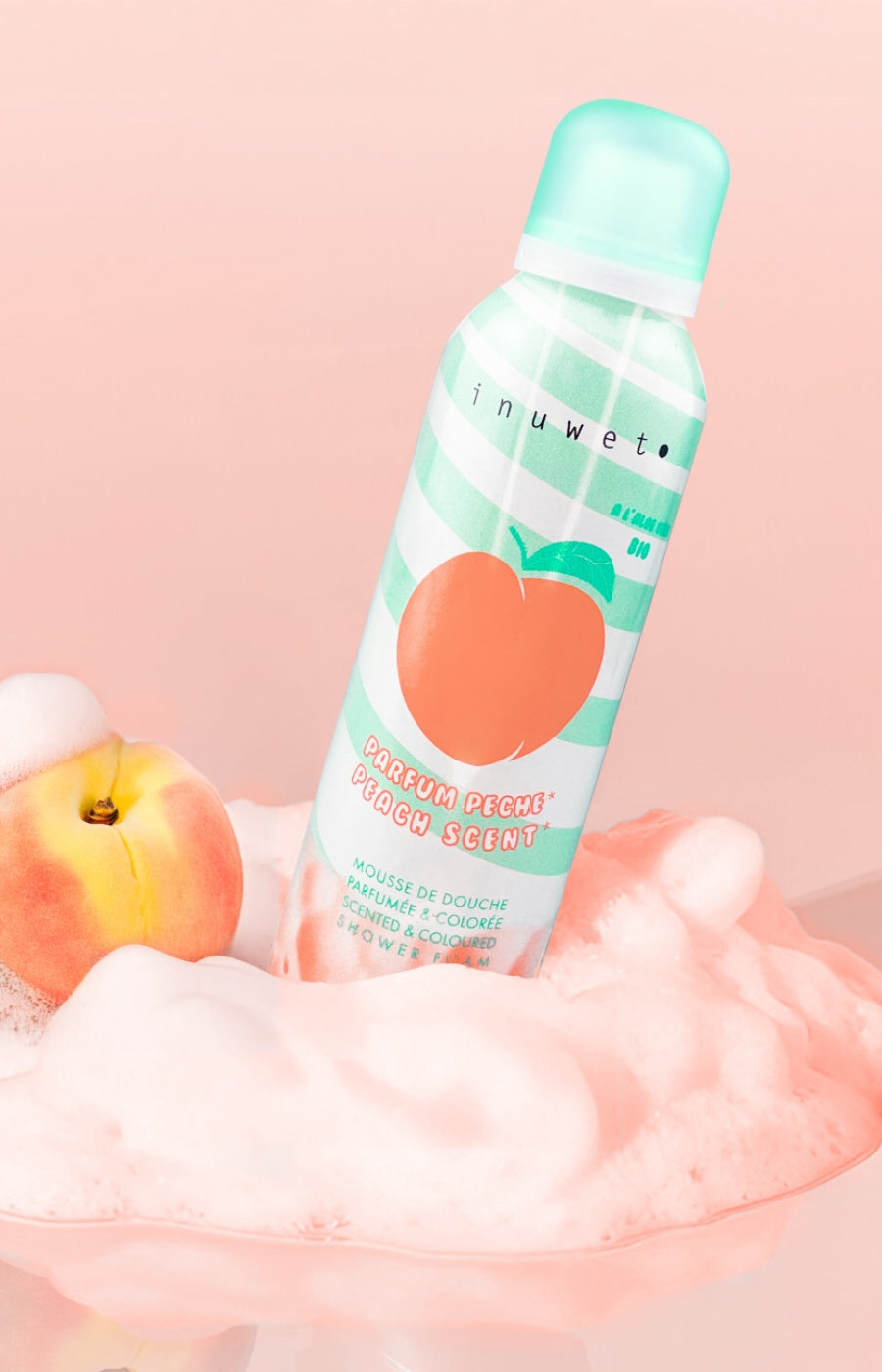 Mousse de douche parfumée - Pêche- 200 ml