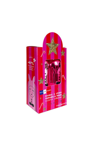Coffret de baumes à lèvres - Couture metal - Framboise & pomme d'amour