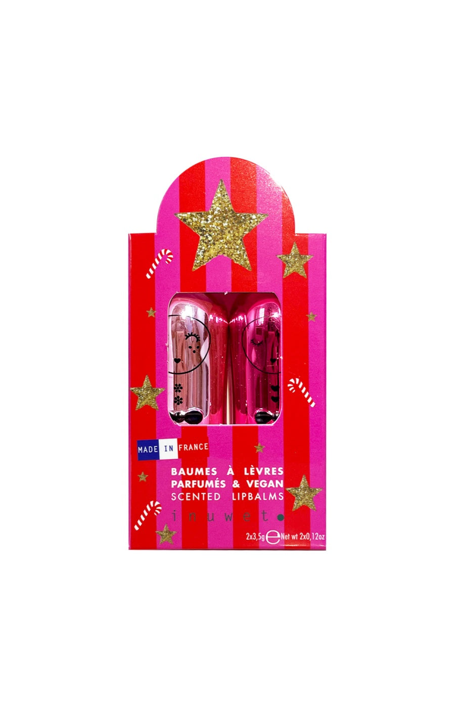 Coffret de baumes à lèvres - Couture metal - Framboise & pomme d'amour