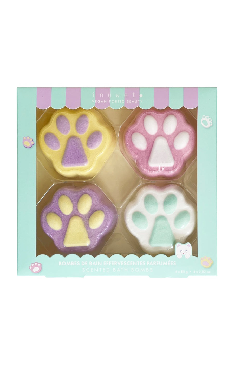 Coffret bombes de bain - Cat's Fizzers - 4 produits