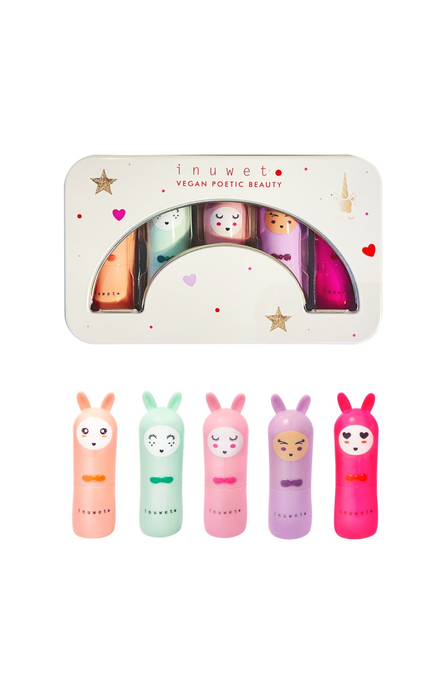 Coffret de baumes à lèvres - Boite métalique - 5 produits