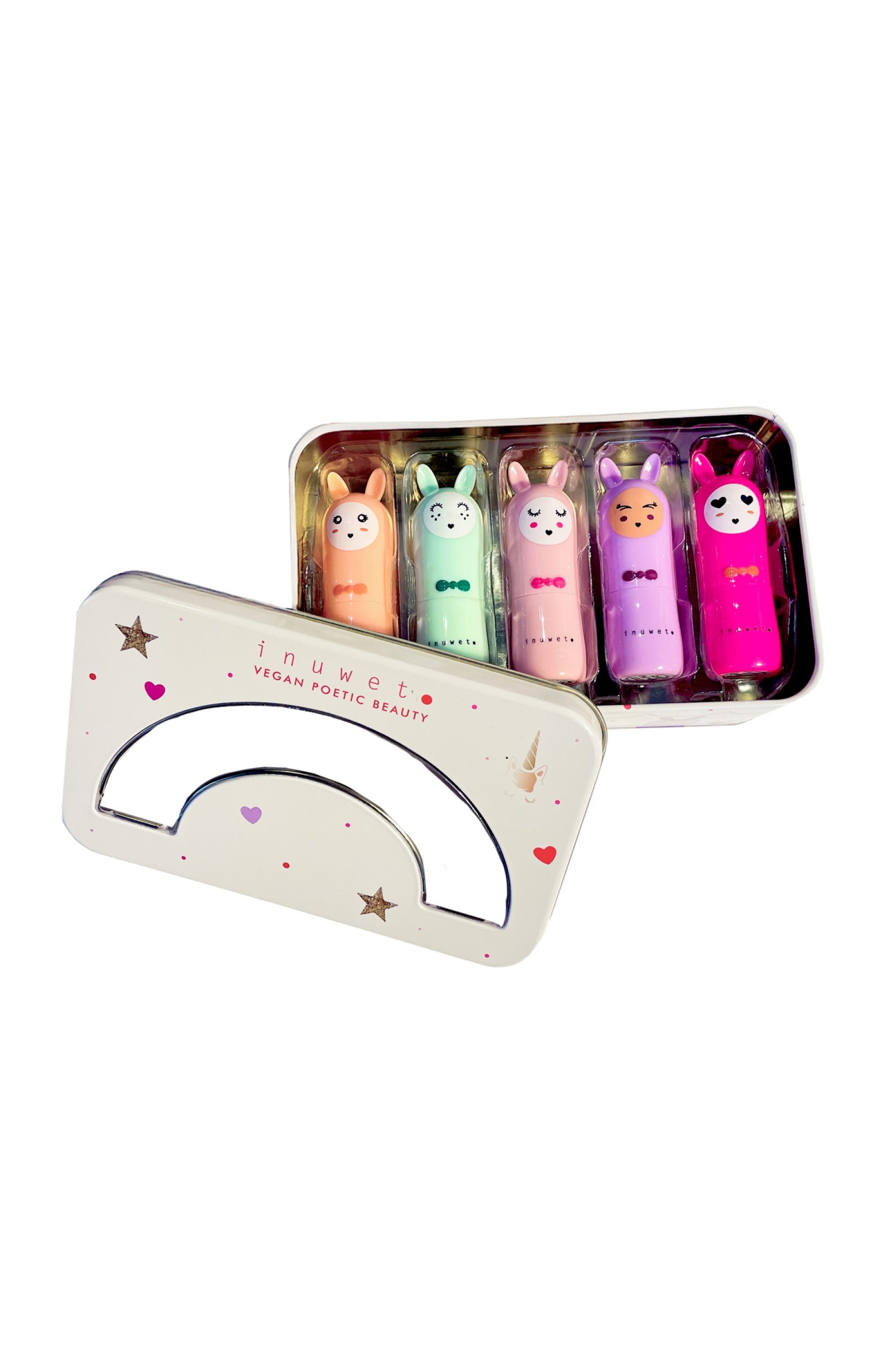 Coffret de baumes à lèvres - Boite métalique - 5 produits