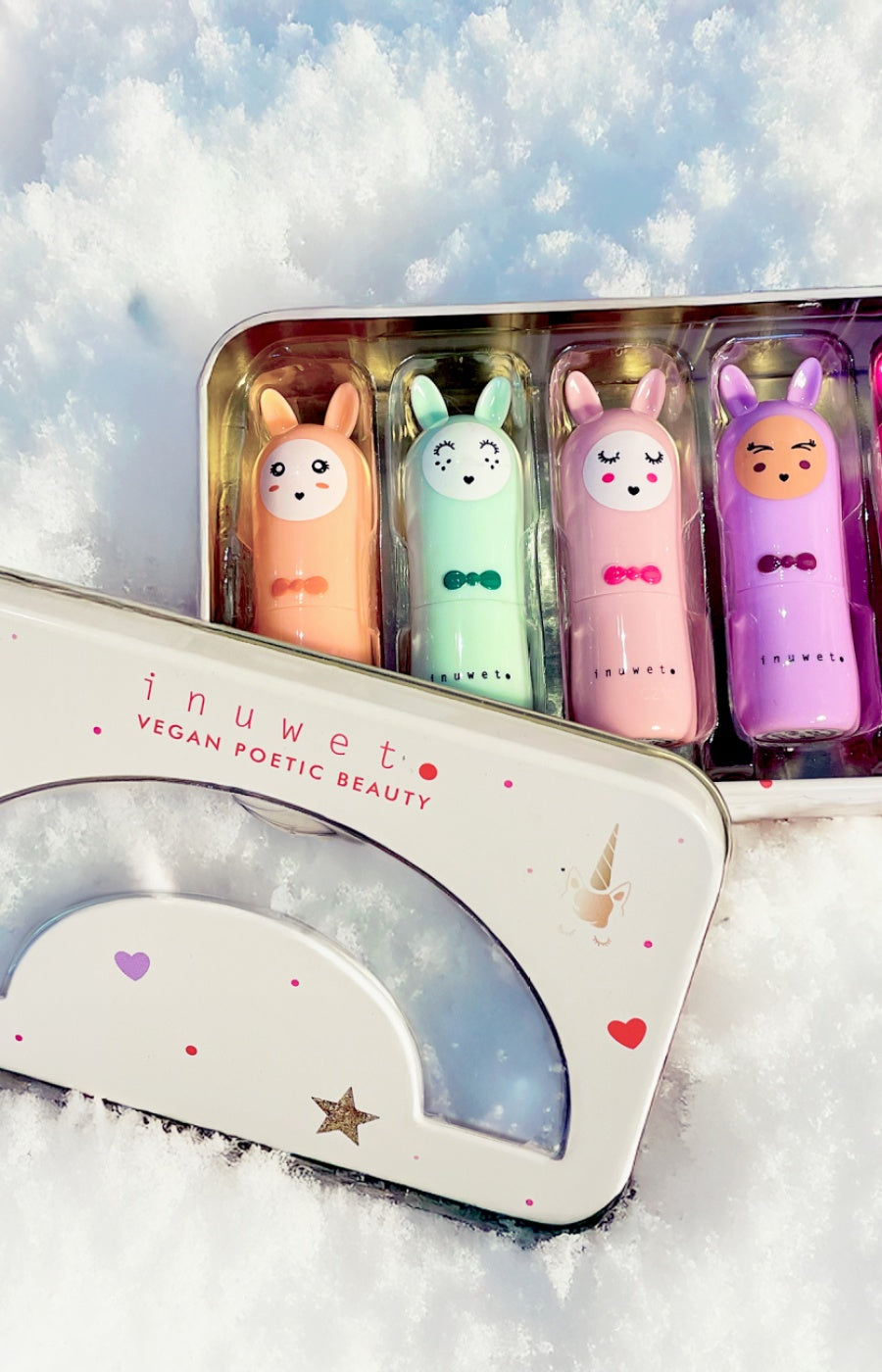Coffret de baumes à lèvres - Boite métalique - 5 produits