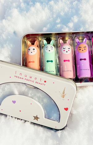 Coffret de baumes à lèvres - Boite métalique - 5 produits