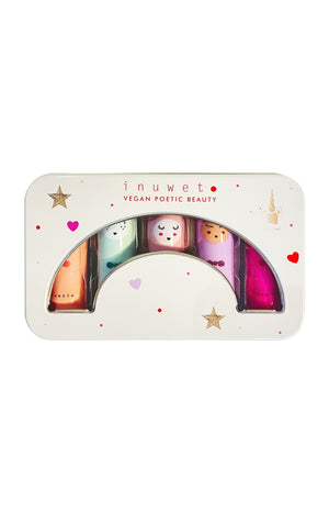 Coffret de baumes à lèvres - Boite métalique - 5 produits