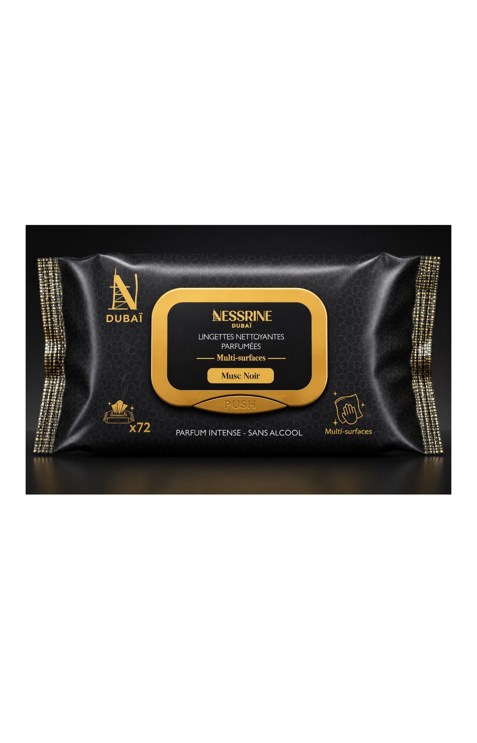 Lingettes multi-surfaces - Musc Noir