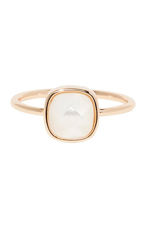Bague Adélie - Laiton doré & nacre