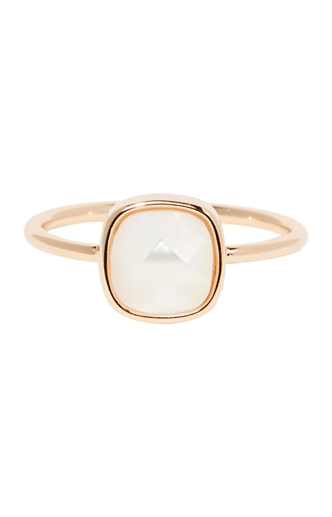 Bague Adélie - Laiton doré & nacre