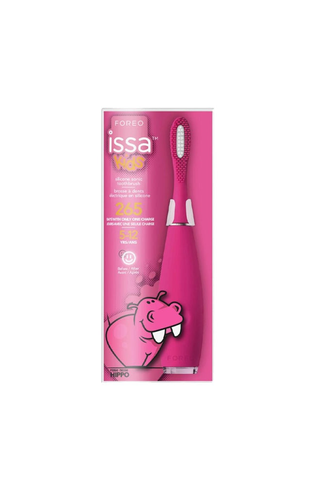ISSA™ Kids - Brosse à dents sonique- Rose Nose Hippo - Enfant - Fuschia