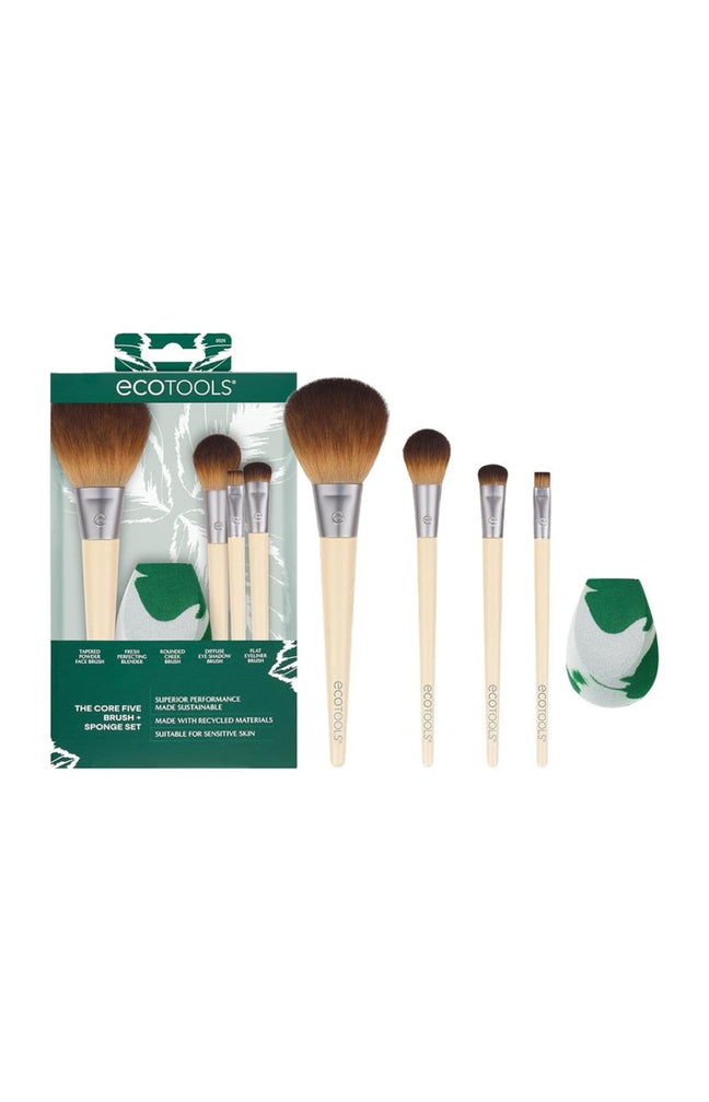 Set éponge et pinceaux - Teint & yeux - 5 pièces