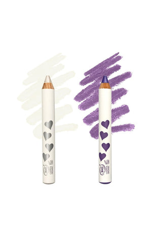 Coffret de crayons à maquillage - Princess  - Blanc & mauve