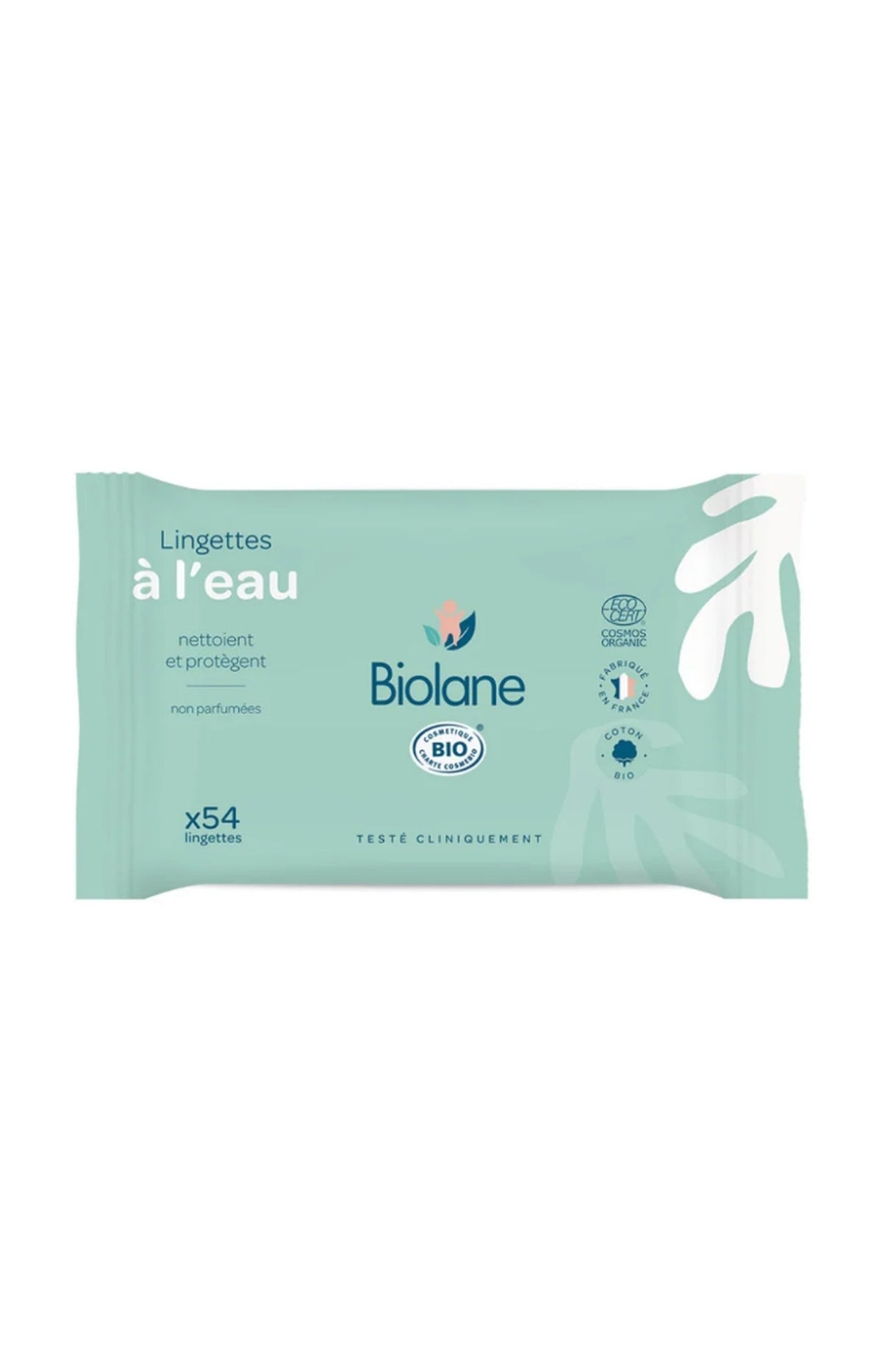 Lingettes nettoyantes bio à l'eau - Visage & corps - Bébé - 12 x 54 unités