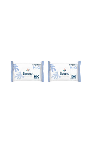 Lingettes nettoyantes à l'eau - Bébé - 2 x 100 unités