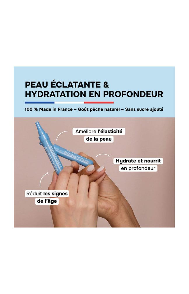 Cure de collagène - Peau, cheveux & articulations - Goût pêche - 14 jours