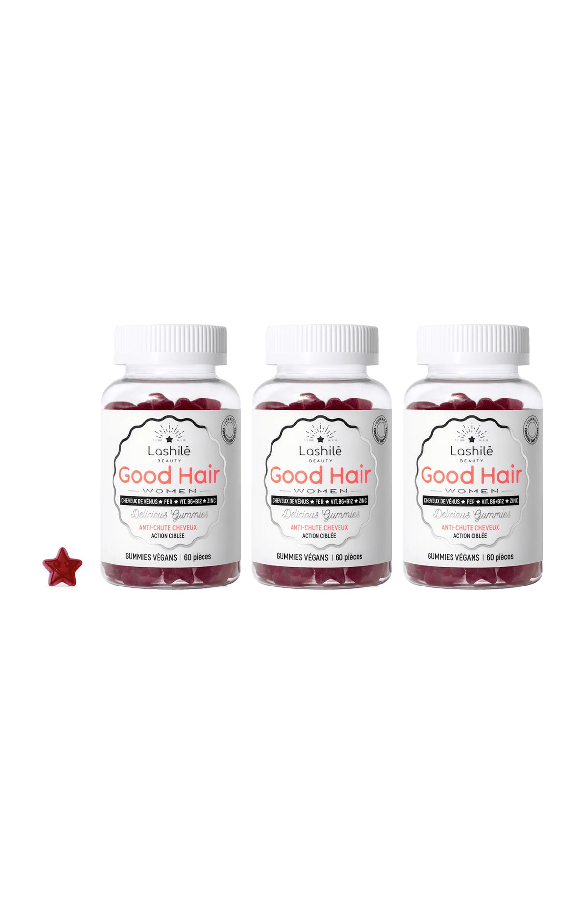 Gummies force des cheveux - Good Hair Women - Fruits rouges - 3 mois