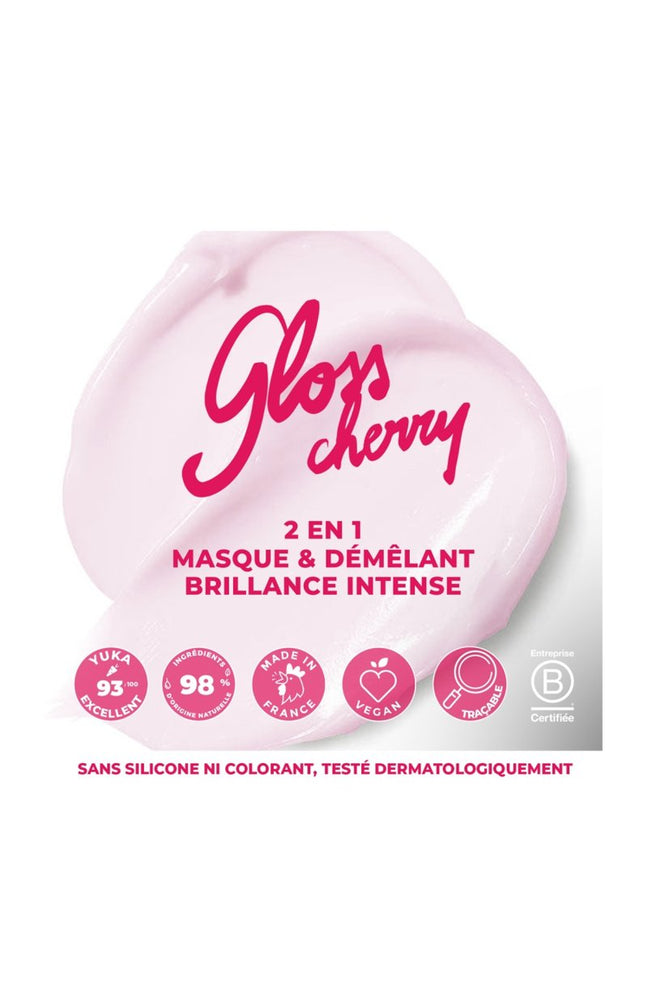 Masque brillance 2-en-1 - Gloss Cherry - Cheveux colorés ou ternes - 200 ml