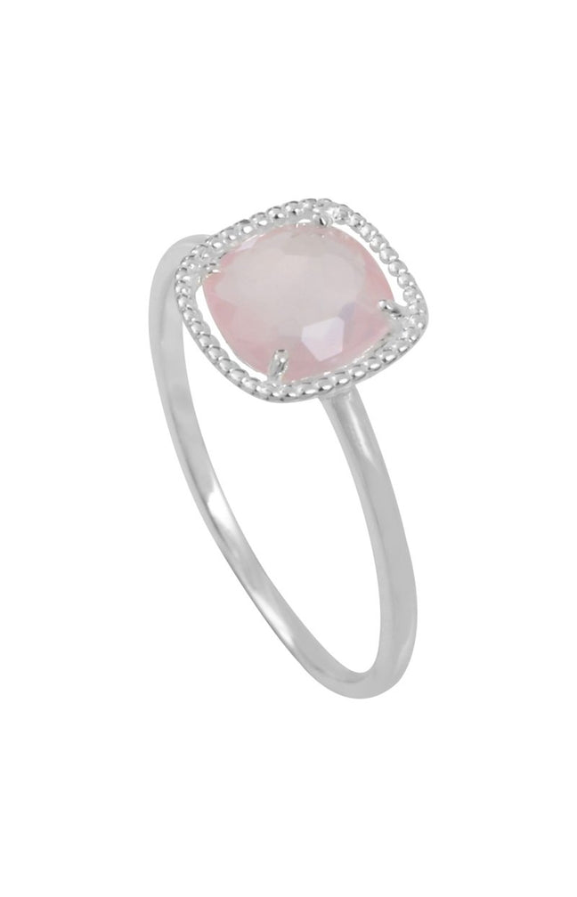 Bague - Argent 925/000 & quartz rose