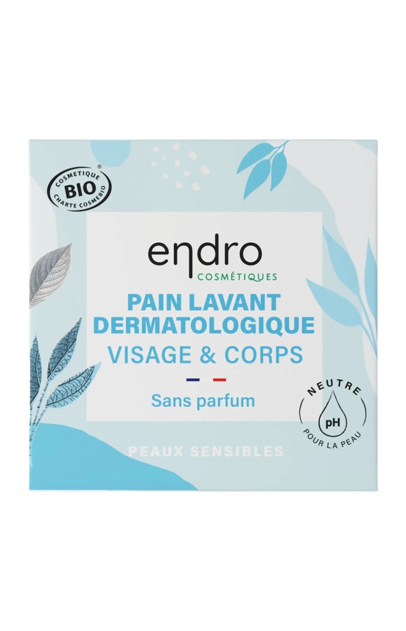 Pain lavant dermatologique bio - Sans parfum - Visage & corps - 2 x 85 ml