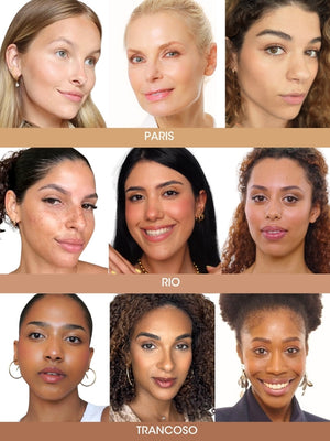 Visages représentants les teintes du bronzeur