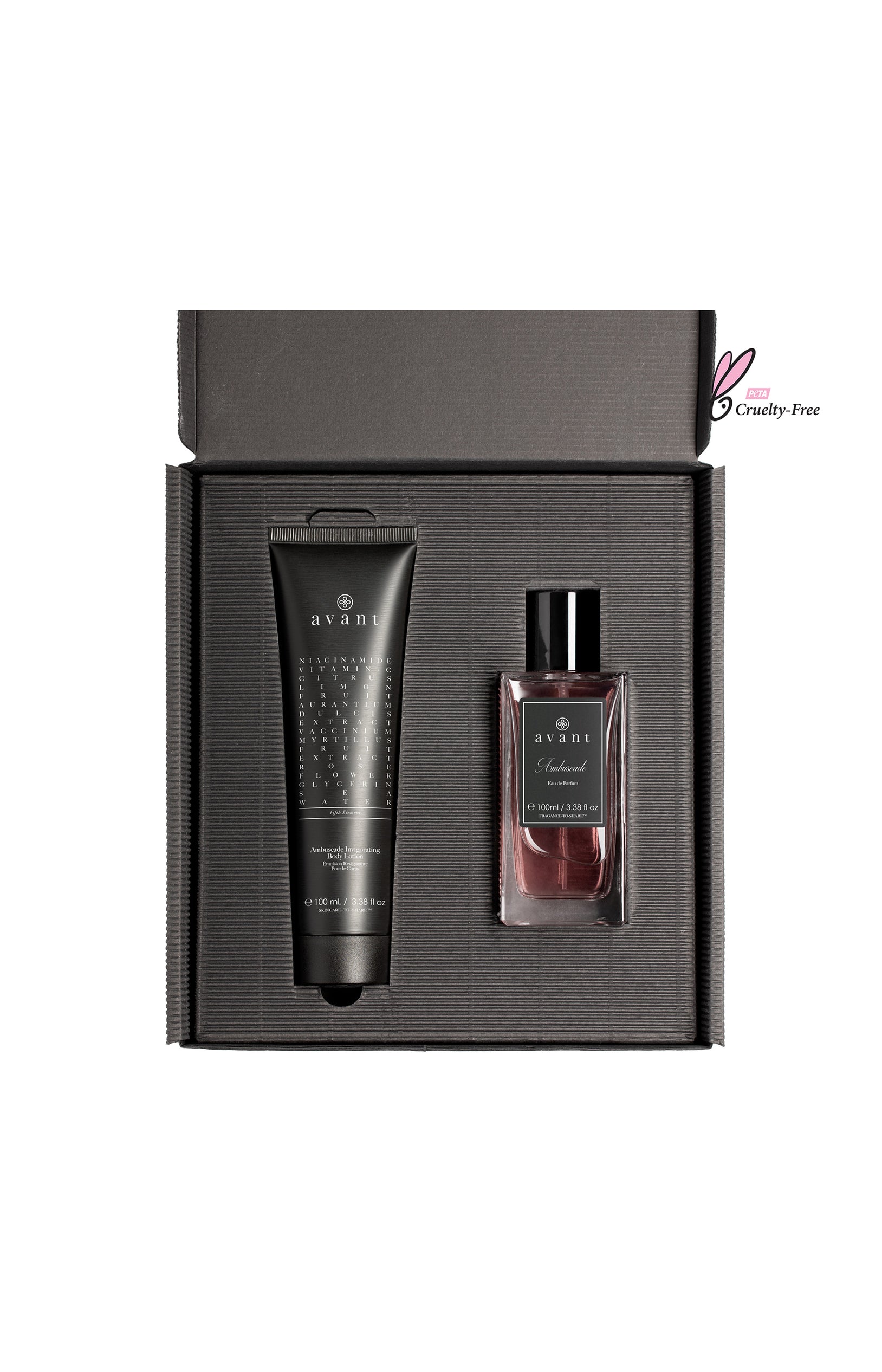 Coffret parfum & crème corps - Ambuscade - Fruité épicé - 2 x 100 ml