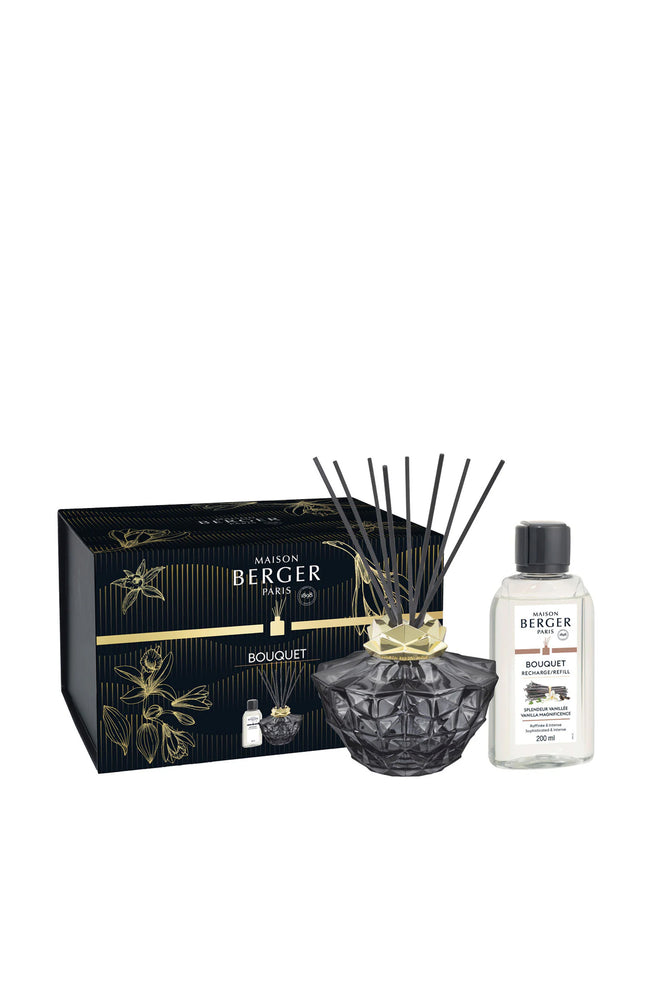 Coffret lampe Kali - Noir - Splendeur Vanille - 200 ml