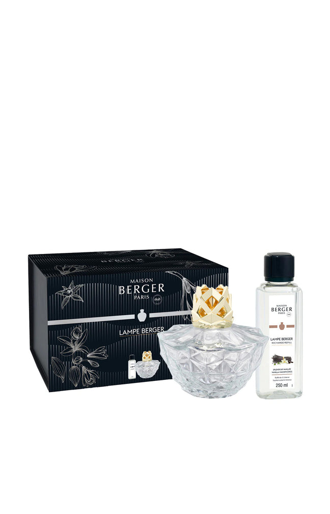 Coffret lampe Kali - Transparente - Splendeur Vanille - 200 ml