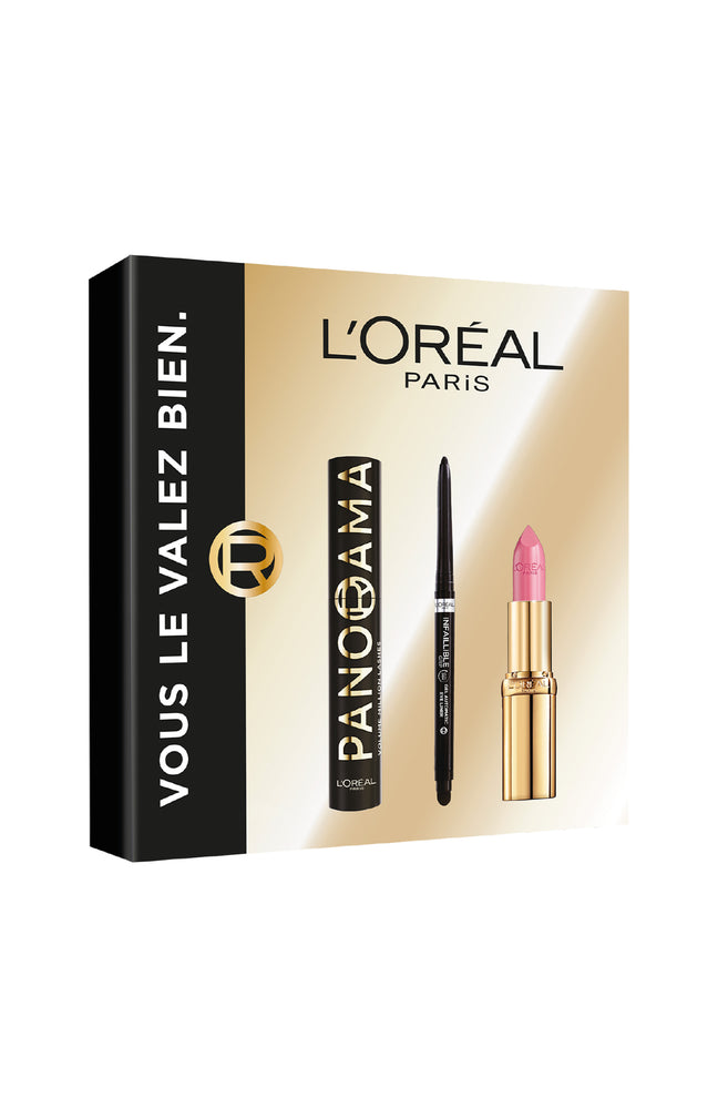 Coffret mascara, eyeliner & rouge à lèvres - 3 produits