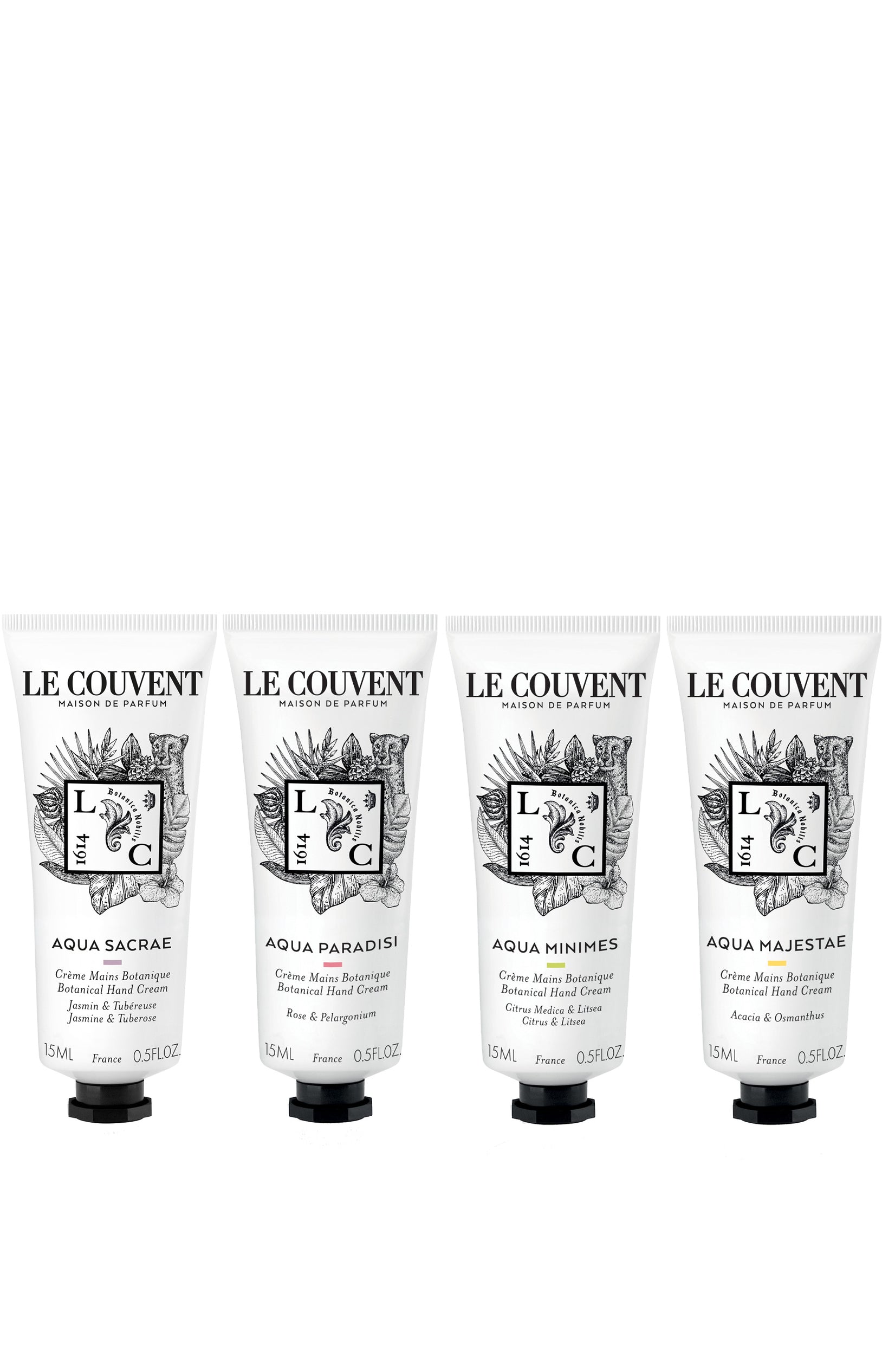 Crèmes mains hydratantes - 4 x 15 ml