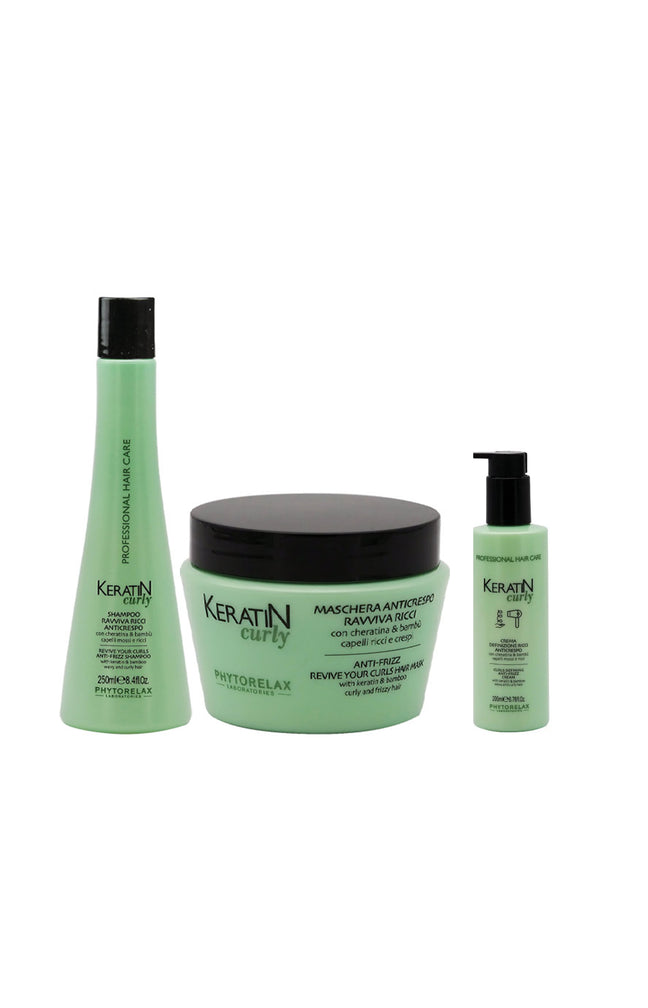 Routine anti-frisottis - Keratin Curly - Cheveux bouclés ou frisés