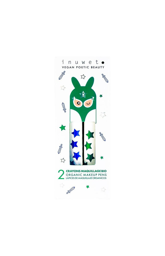 Coffret de crayons à maquillage - Heroboy - Vert & bleu
