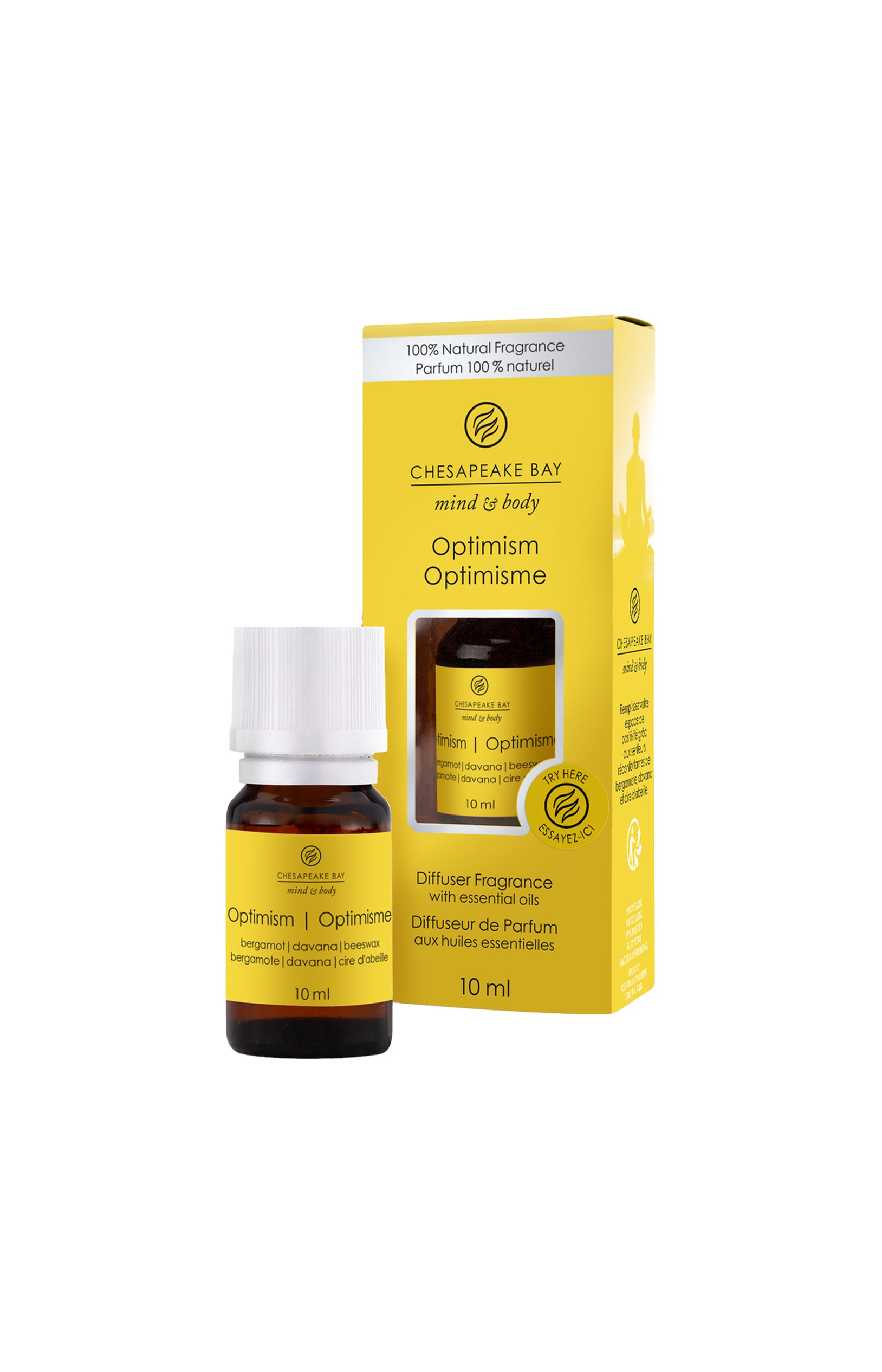 Diffuseur de parfum - Optimisme- Huiles essentielles - 10 ml