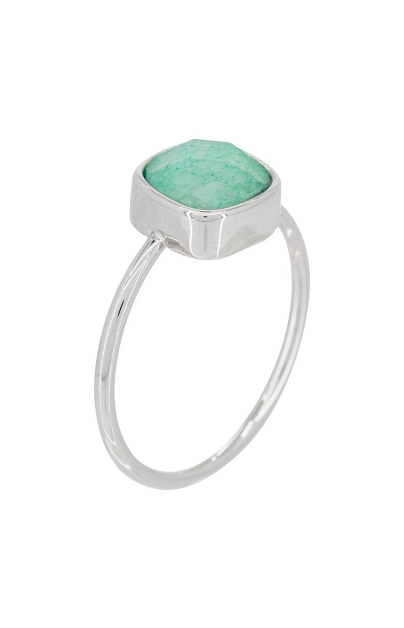 Bague Ella - Amazonite - Argenté
