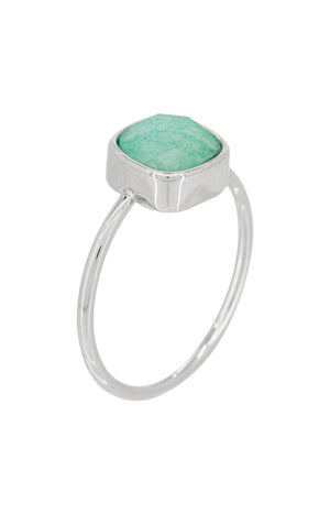 Bague Ella - Amazonite - Argenté