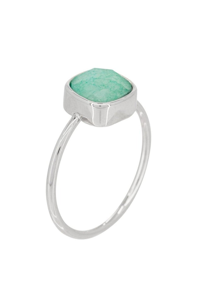 Bague Ella - Amazonite - Argenté