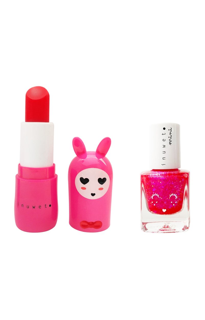 Coffret de baume à lèvres et vernis - Fushia