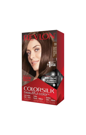 2 colorations permanentes - Colorsilk - 33 Châtain Foncé Délicat